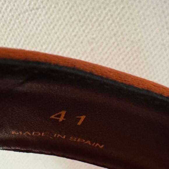 Versace Medusa Orange Coral Satin Espadrille Platform Wedge Sandals Size 41 - Picture 16 of 16